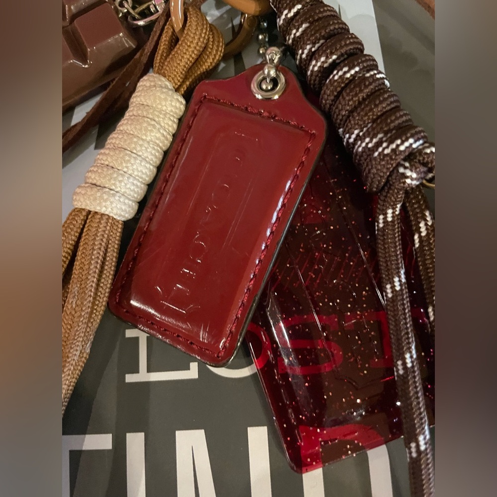 COACH Hangtags On UPCYCLED Junk Gypsea Chocolate Strawberry Bag Charms Keychain